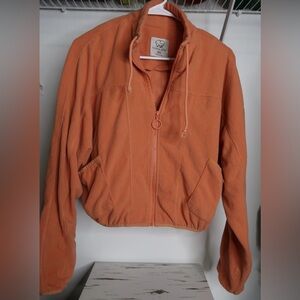 Ivory Ella fleece cropped jacket